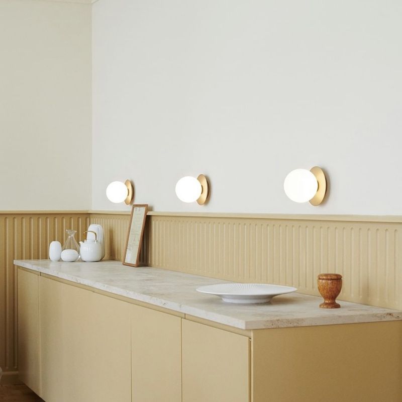 Contemporary Wall Sconce Lighting Creative Glass Ball Wall Light Fixture