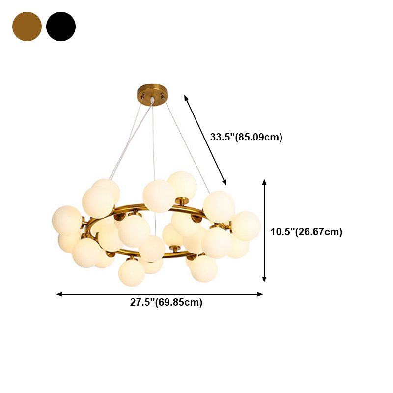 Accesorios modernos de iluminación de vidrio de lámpara de lámpara múltiple para el comedor