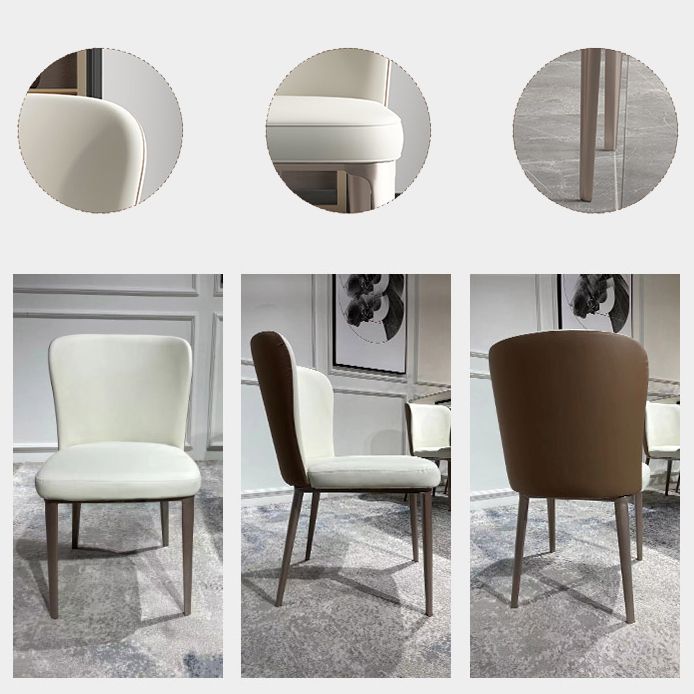 Modern Kitchen Dining Room Set with Sintered Stone Top and Gold Base Dining Furniture