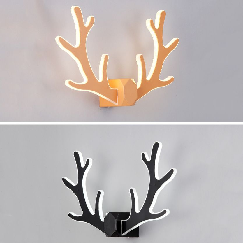 Estilo moderno de forma única Splicadores de pared de metal 2 iluminación de apliques de luz para sala de estar