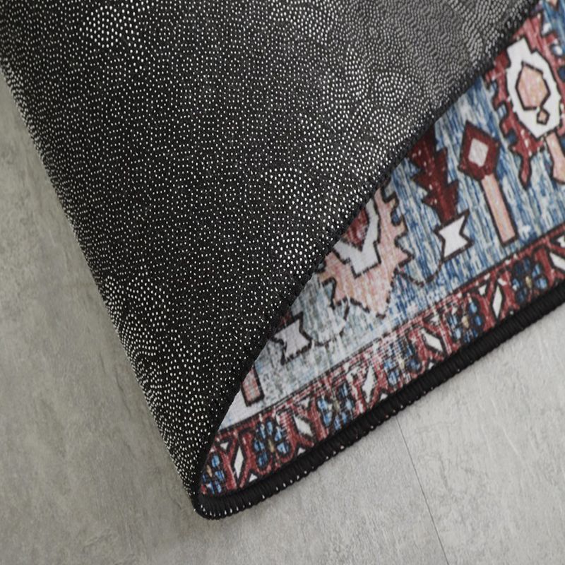 Modern Home Decor Carpet Geometric Contrast Panel Area Rug Polyester Carpet with Non-Slip Backing