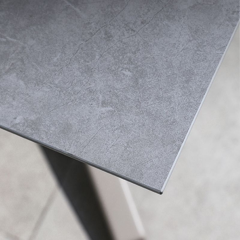 Modern Outdoor Patio Table UV Resistant Dining Table with Metal Frame