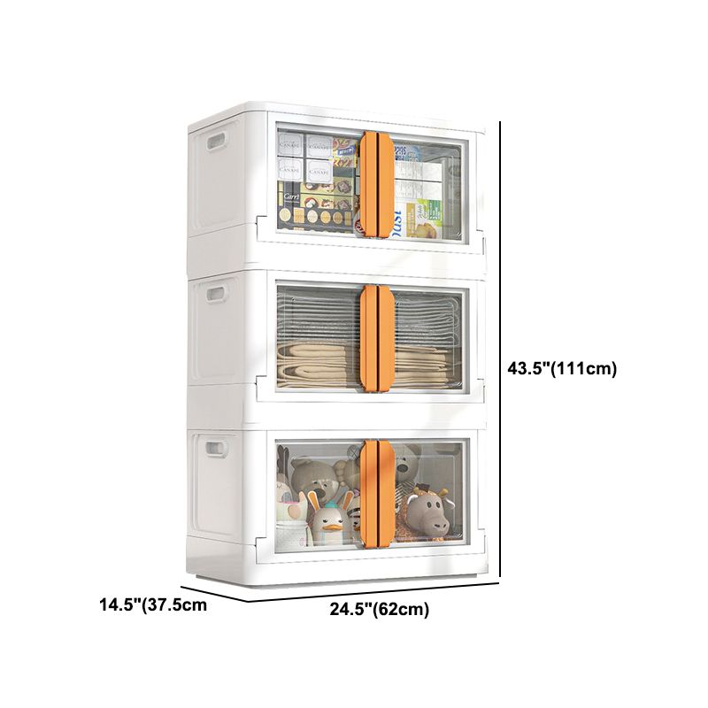 Contemporary Plastic Storage Cabinet Hinged Wardrobe Cabinet