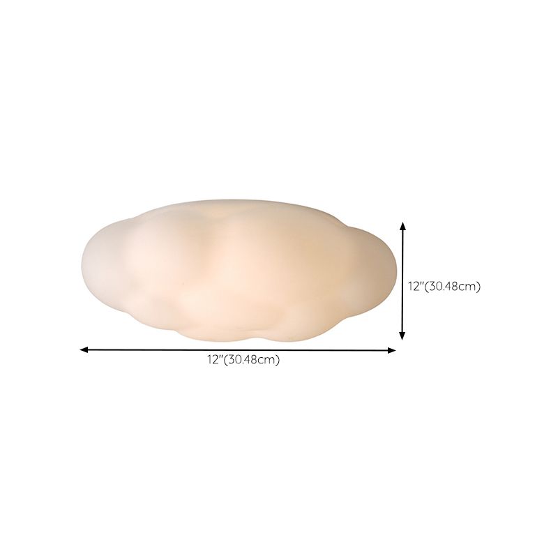 Single Modern White Flush Mount Lighting Acrylic LED Ceiling Light for Bedroom