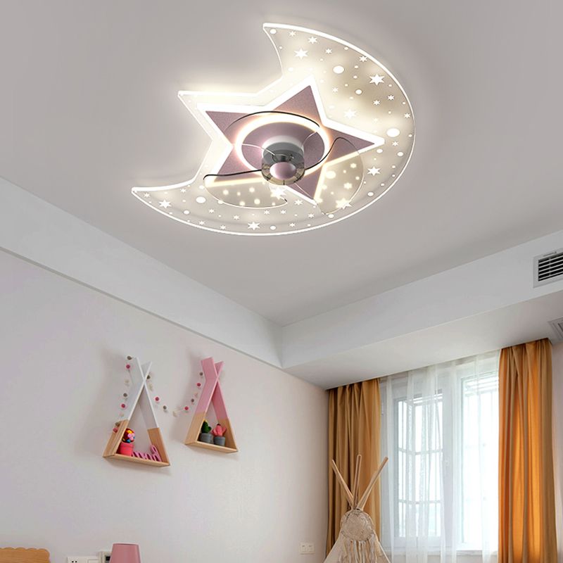Mondform Metall Deckenlüfter Kid Style 3 Lichter Deckenventilator Lampe