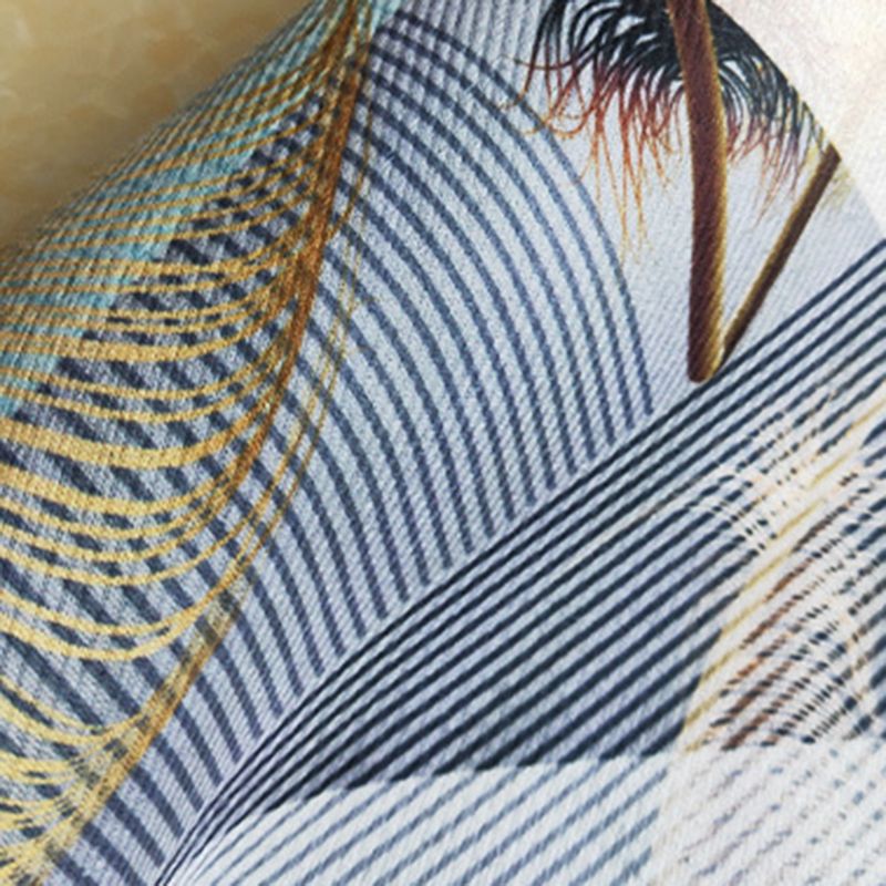 Gray Striped Carpet Polyester Contemporary Carpet Non-Slip Backing Carpet for Drawing Room