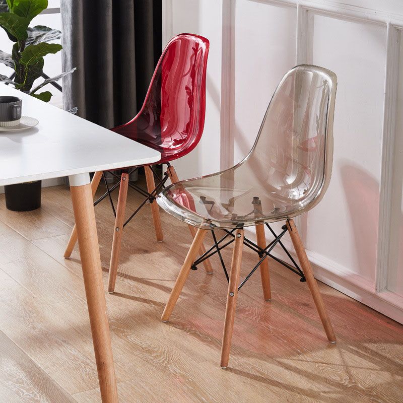Sedia sala da pranzo scandinava in legno sedia laterale solido