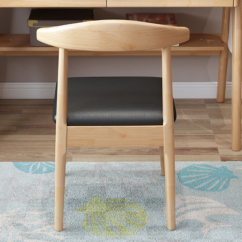 Contemporary Dining Chair Armless Side Chair with Wooden Legs for Kitchen