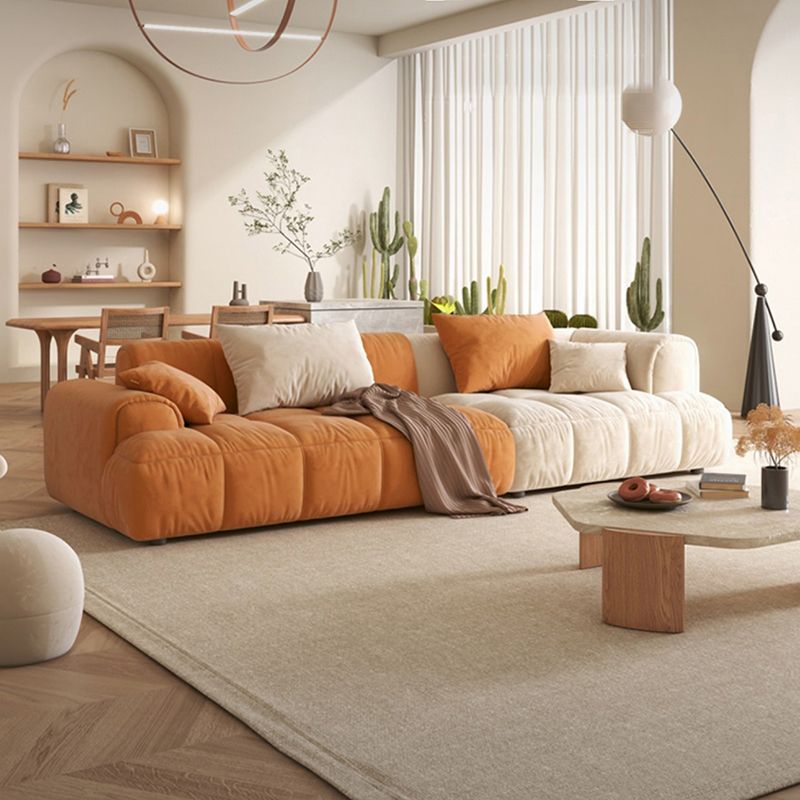 25.6" H Scandinavian Sectional Sofa L-Shape Fabric Sectional