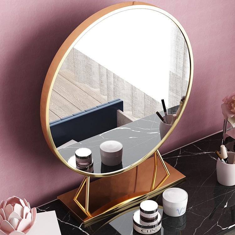 Glam Slate Top Makeup Vanity Set Blue 1 Drawer Vanity Dressing Table