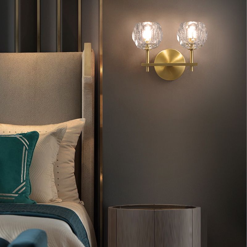 Luz de pared de cristal moderna Luz creativa de pared creativa para sala de estar de dormitorio de hotel