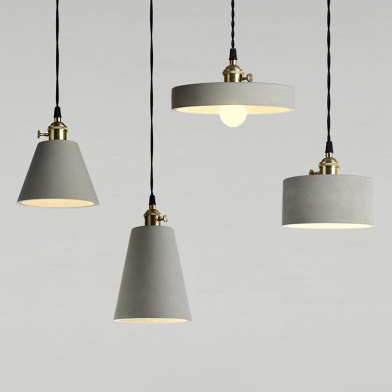 Luci a soffitto a sospensione cemento con tonalità moderna 1 ciondolo luce