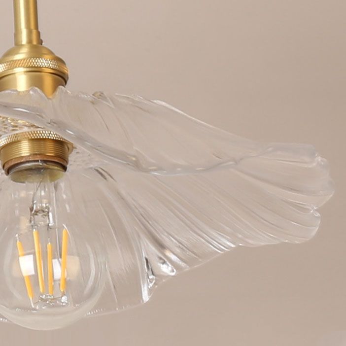 Plafonnier d'intérieur en cuivre de style colonial semi-encastré géométrique