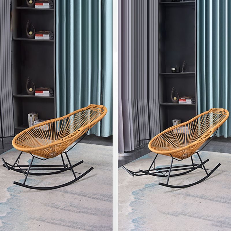 Contemporary Style Rattan Rocking Chair Indoor Rocking Chair