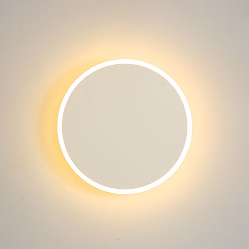 1-licht ronde schaduw Wand SCONCE Moderne eenvoudige stijl Wandverlichting in het wit