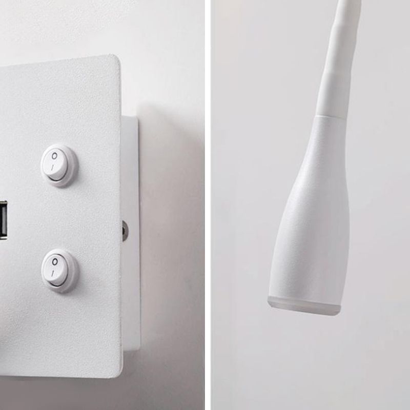 Moderner Stil Geometrischer Wandmontagelampe Metall 2 Lichter Lesen Wandlampe