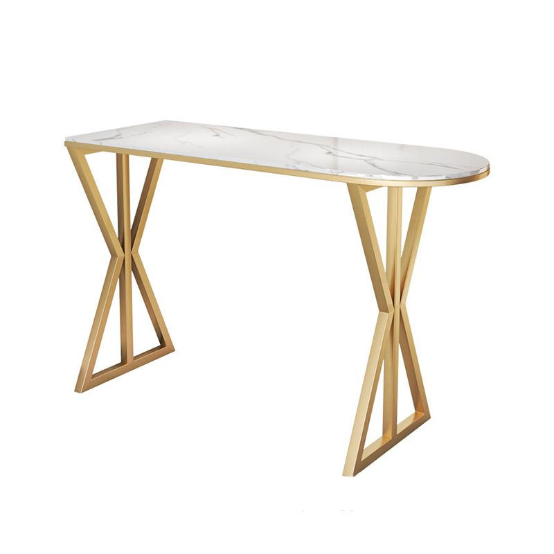 1/2/3/5 Pieces Luxurious Irregular Shape Pub Table Set Sintered Stone Top Bistro Table Set