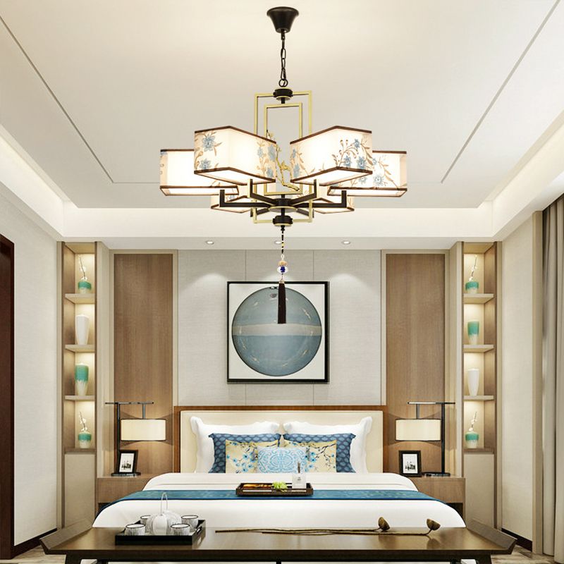 Forme de géométrie de style moderne Tabrics de lustre de la lampe à suspension multicer