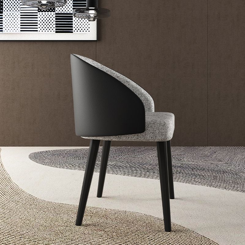 Silla de comedor de madera moderna, sillas laterales tapizadas sin brazos para uso doméstico