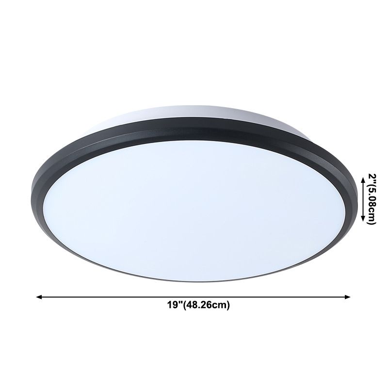 Lampada da soffitto a incasso rotonda di plastica di stile moderno 1-Light