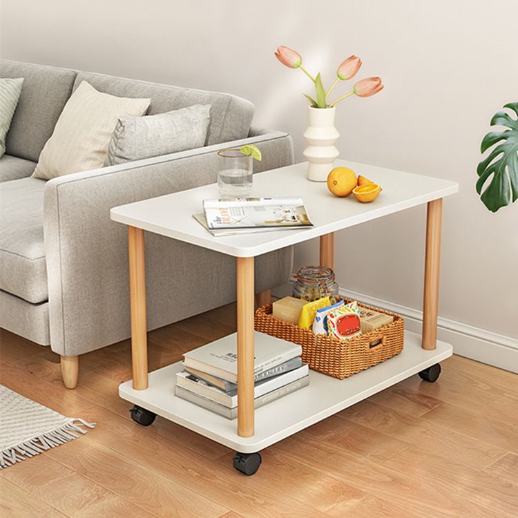 Modernistic Geometric End Slide Table 18.5" Tall Side End Table