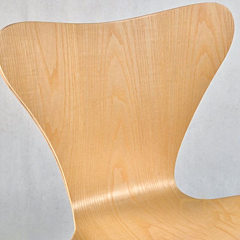 Contemporary Home Side Chair Wingback Wood Dining Room Chair with Metal Legs