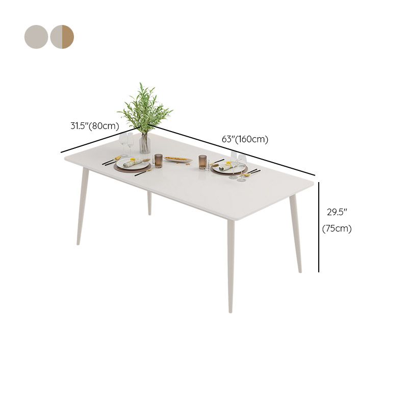 Rectangle Dining Table Contemporary 4 Legs Dining Site Table