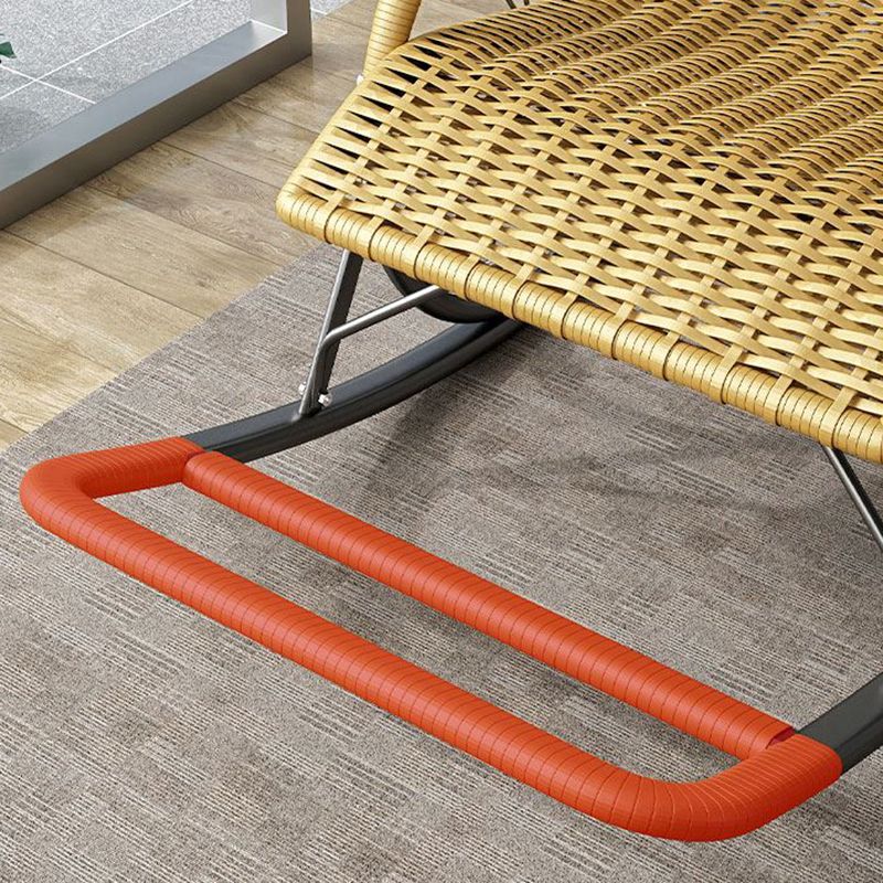 Modern Wicker Rocking Chair Brown Water Resistant Rocker for Living Room