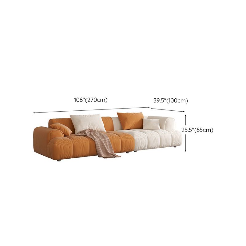 25.6" H Scandinavian Sectional Sofa L-Shape Fabric Sectional