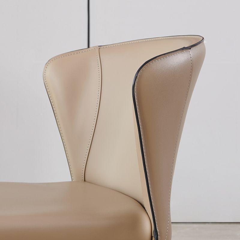 Modern Dining Chair Armless Dining Chairs with Metal Legs for Kitchen