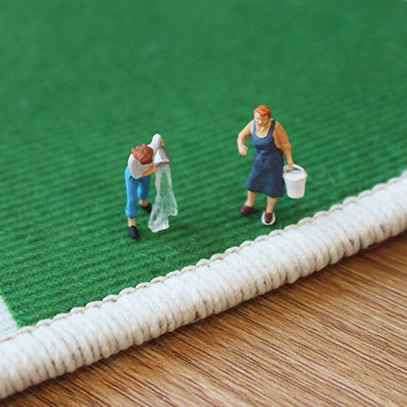 Round Graphic Print Rug Polyester Casual Carpet Pet Friendly Area Rug for Living Room