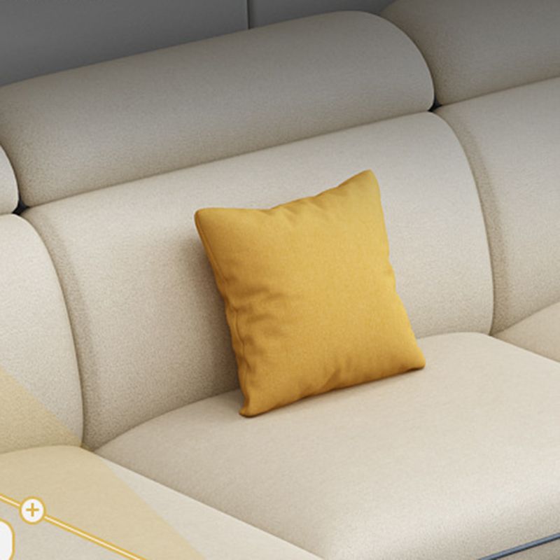 125.98" L Faux Leather Sectional Stain-Resistant Pillow Top Arm Sofa