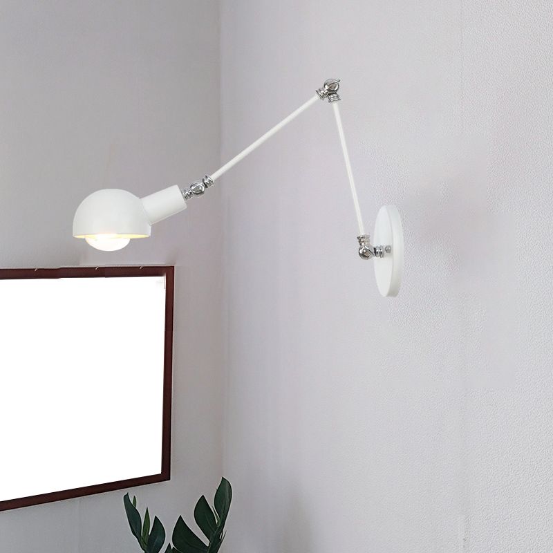 Modern Creative 1-Light Wall Lamp Metal Semicircular Wall Light for Bedroom