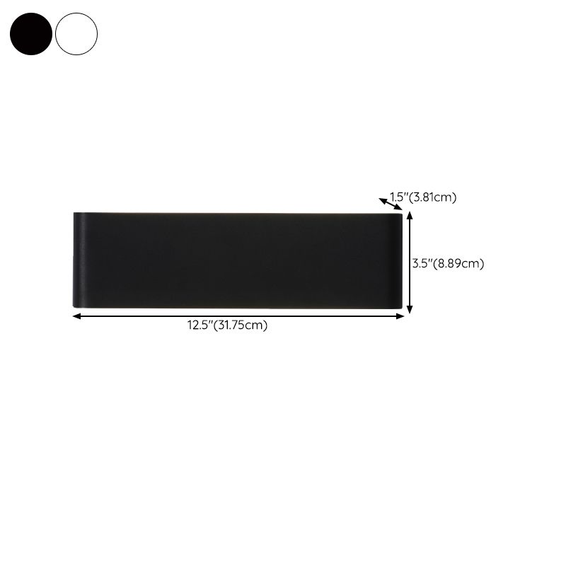 Contemporary Wall Sconce Rectangular Wall Light Fixture with Aluminium