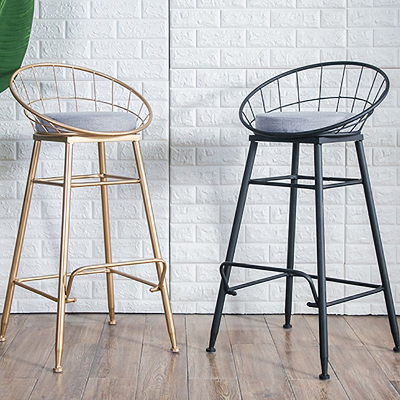 Nordic Style Bucket Counter Stools for Home Upholstered Bar Stools