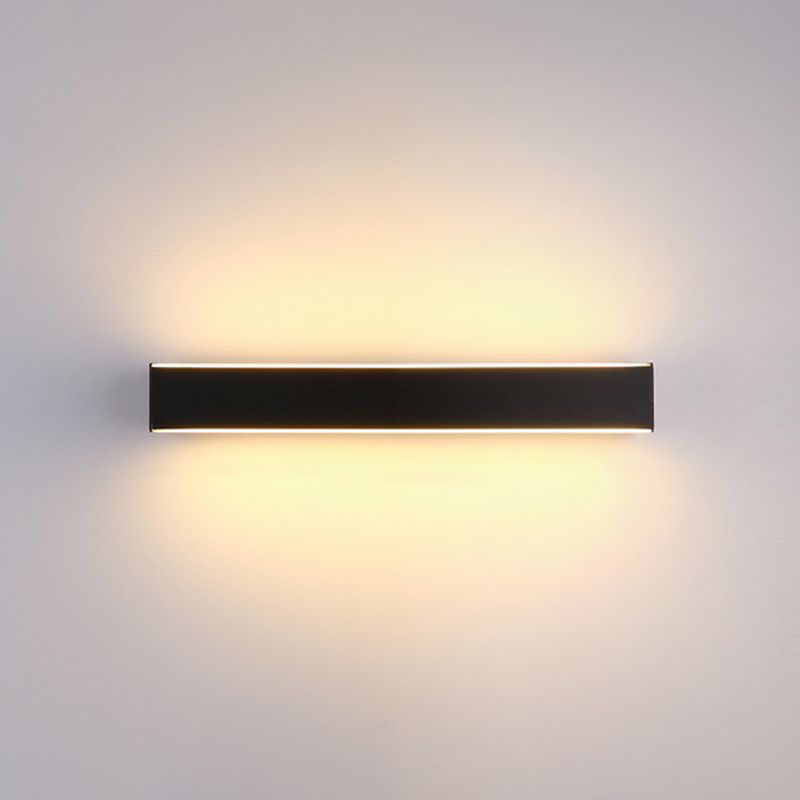 Modern Style Linear Shape Wall Sconce Metal 2 Light Sconces for Living Room