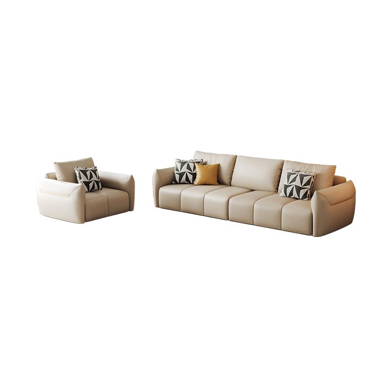 Tropical Fabric White Seating 32.2"H Standard Settee for Living Room