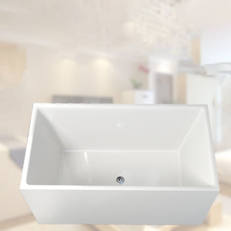 Soaking Rectangular Bathtub Antique Finish Freestanding Bath Tub