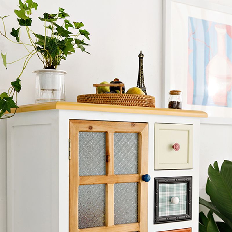 Coastal Storage Chest Dresser Solid Wood Dresser , 14.82-inch Width