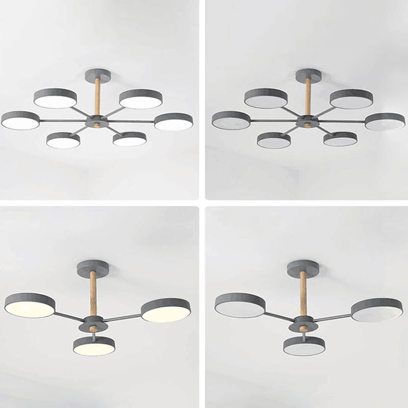 Lámparas de lámpara de lámpara de metal de forma de geometría de estilo contemporáneo