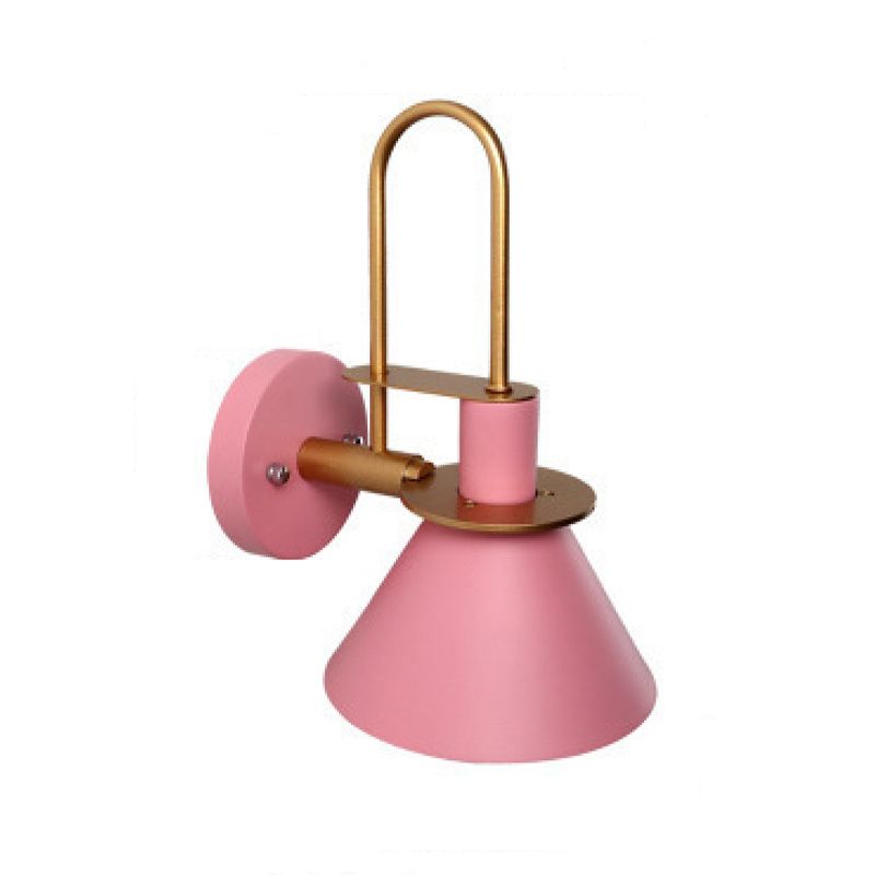 Simplicity Wall Sconce Colorful Metal Shade Wall Mounted Lamp for Dining Room