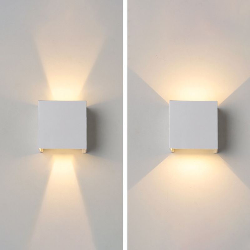 Lámpara montada en la pared cuadrada lámpara de montaje de pared de aluminio moderna para sala de estar