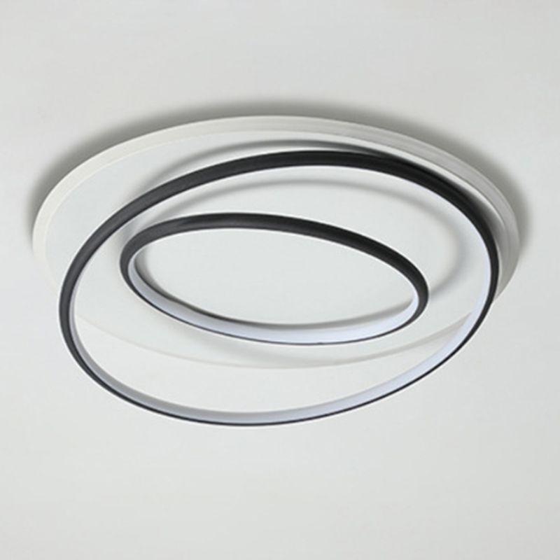 Style simple anneau encastré lampe métallique chambre plafond encastré lumière LED