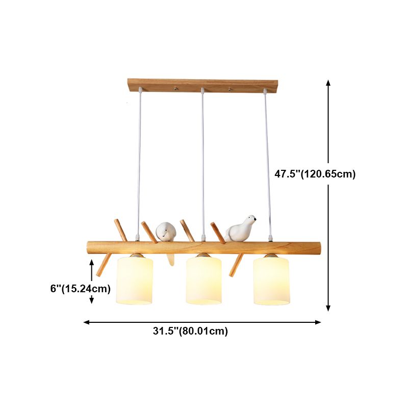 Lámpara simple de madera de madera accesorios de iluminación colgante de madera para comedor