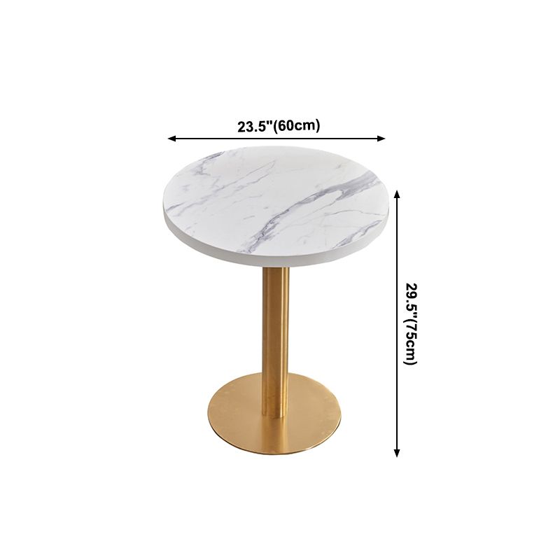 Mesa de lujo tradicional de metal con base de pedestal para cocina y comedor