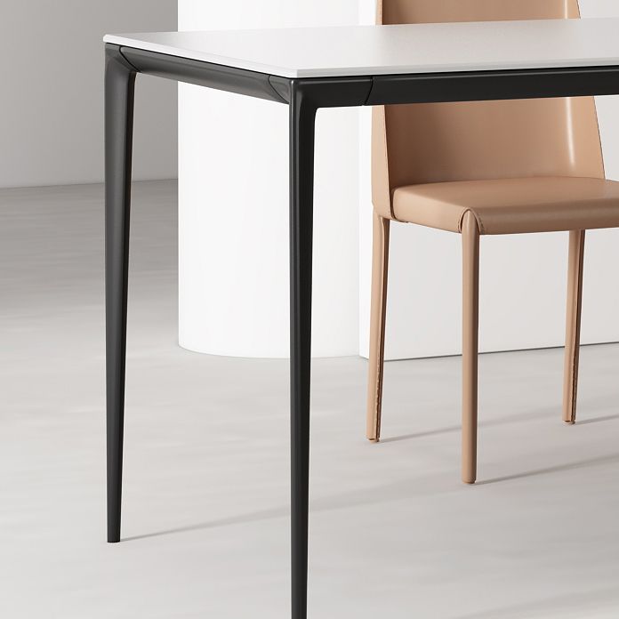 Designer Style 1/2/4/5 Pieces Dining Set Sintered Stone Dining Table with Leather Chairs