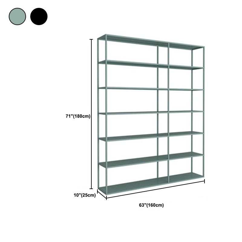 Vertical Metal Frame Bookshelf Modern Open Storage Bookcase , 10" W X 71" H