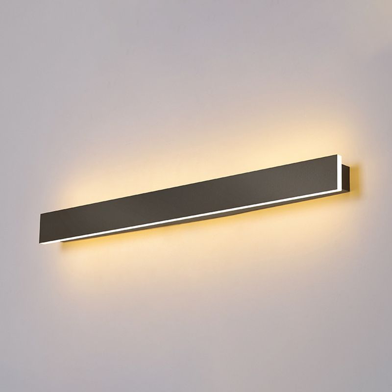 Muro di tonalità lineare Luce moderna MODER SEMPLICE 1 Fun a supporto per la parete della testa in nero