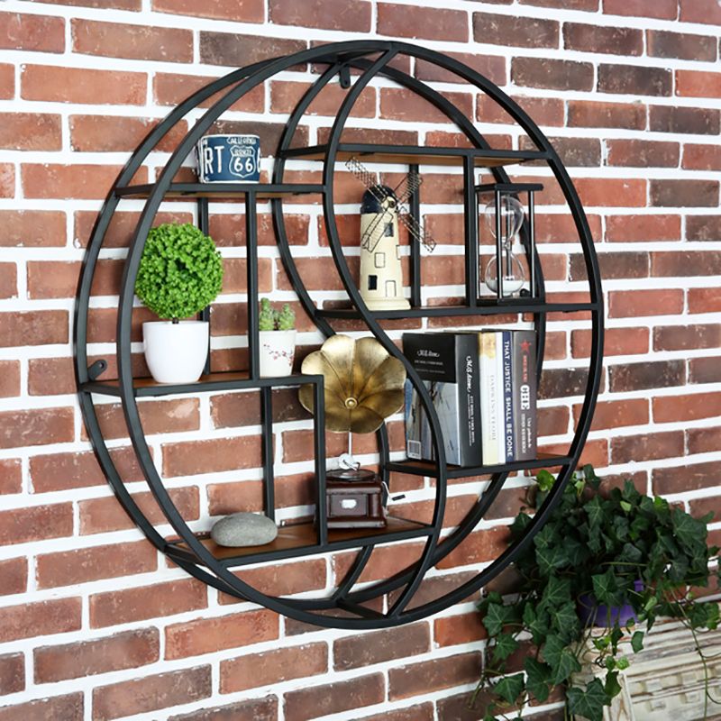 Modern Iron Floating Bookshelf Living Room 7.87" W Book Shelf