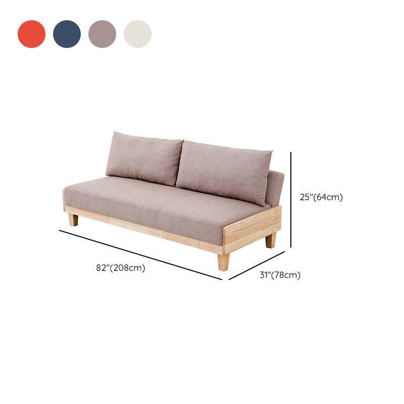 Contemporary Armless Seating with Pillows Reclining Sofa 30.7" Wide